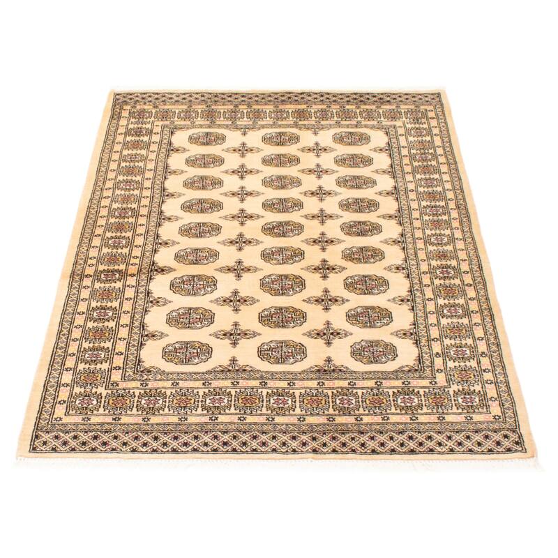 ECARPETGALLERY Hand-knotted Peshawar Bokhara Beige Wool Rug - 4'7 x 6'9