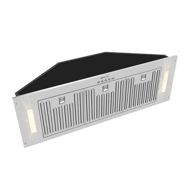 slide 1 of 15, Range Hood Insert/Built-in30/ 36 inch,Ultra Quiet Powelful Vent Hood with LED Lights, 3 Speeds 600 CFM, Stainless Steel - Akicon 36inch - Warm Bright
