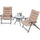 preview thumbnail 3 of 6, SUNCROWN 3 Piece Outdoor Patio Padded Folding Chairs Bistro Set