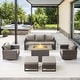 preview thumbnail 84 of 104, Gymojoy Outdoor Fire Pit Conversation Set, Patio Furniture with Cushions