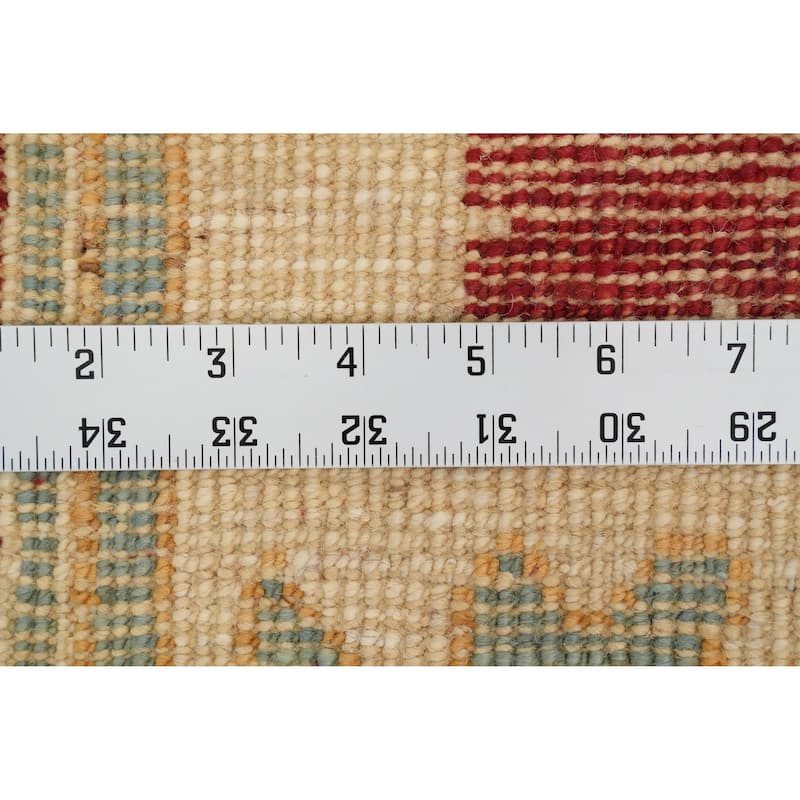 Hand Knotted Oriental 100% Wool Carpet Transitional Floral Navy Blue & Blues Oushak Area Rug - 7' 11'' X 8' 0''