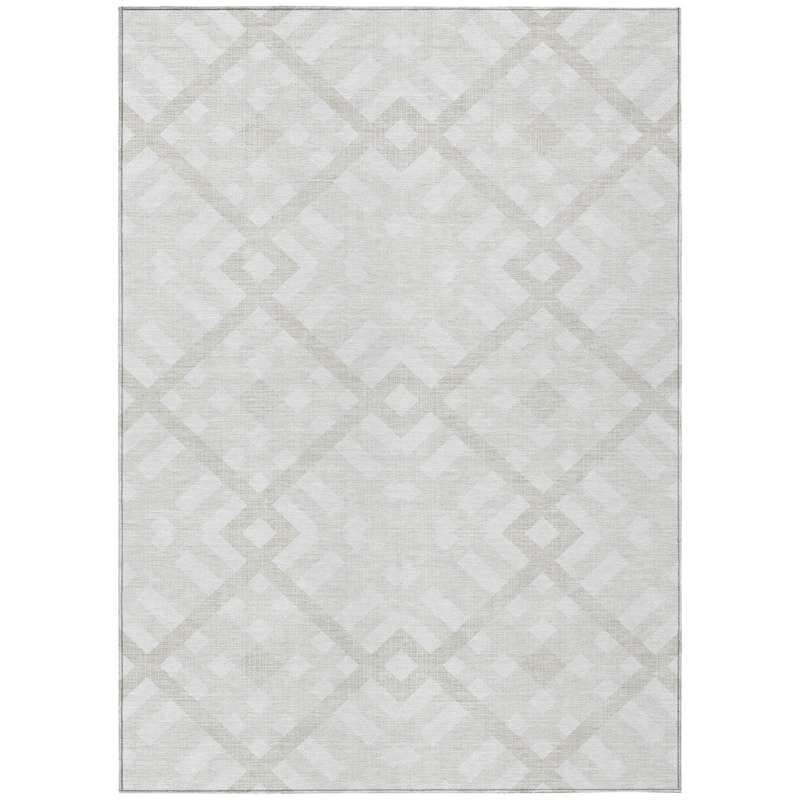 HomeRoots Geometric Transitional Rectangle Outdoor Rug