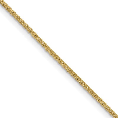 Curata 10k Yellow Gold 1.25mm Diamond Cut Spiga Chain Necklace (Lobster)