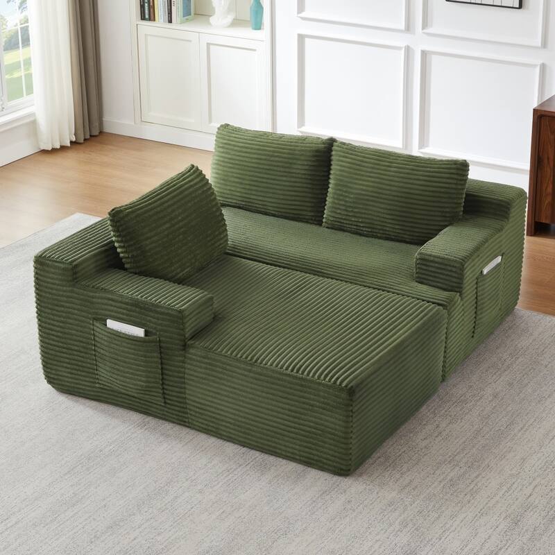 96.1" Modern L-Shaped Cloud Sectional Sofa, No Assembly Required