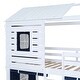 preview thumbnail 13 of 12, Twin Size Bunk Wood House Bed with Tent