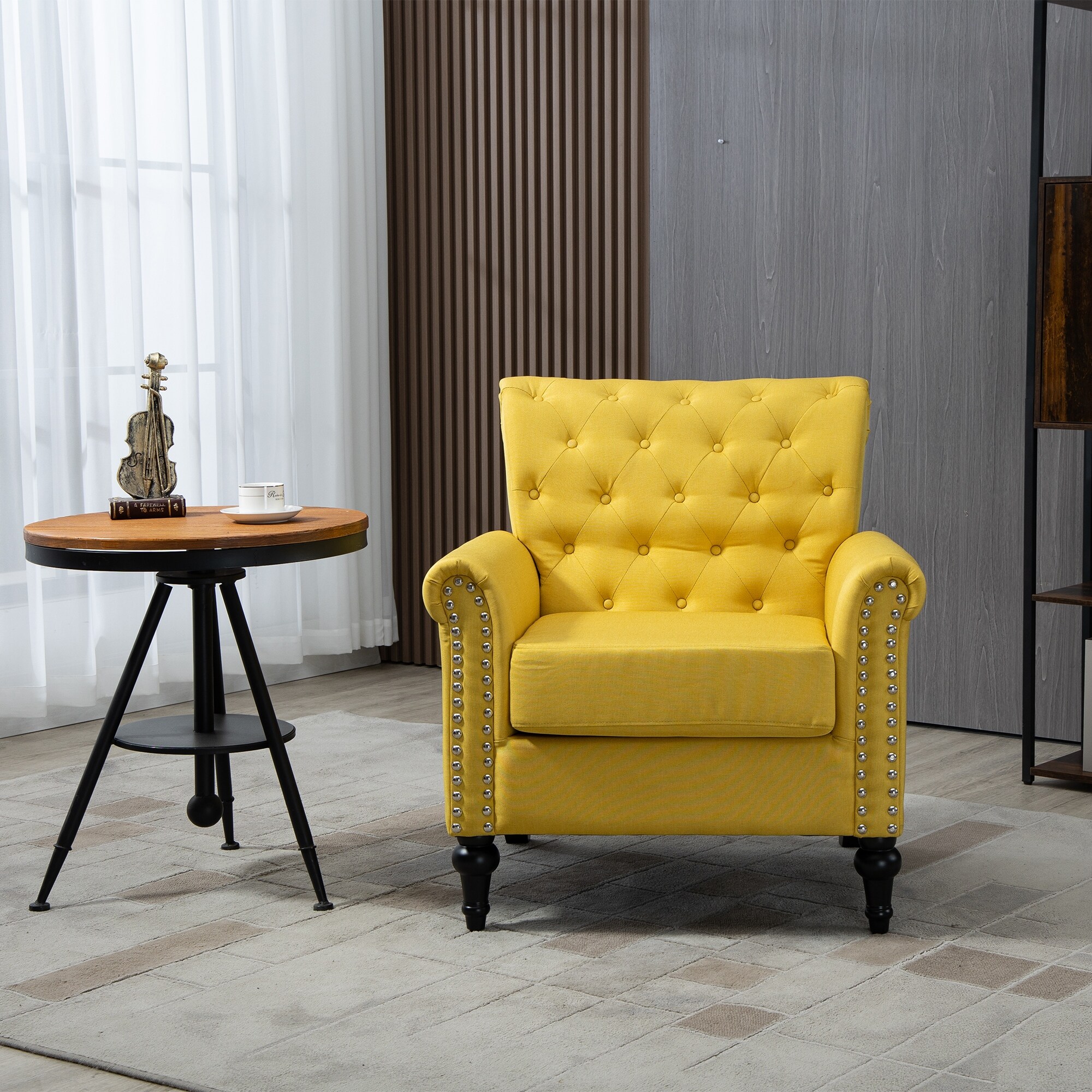 Mid Century Modern Accent Chair Upholstered Lounge Armchair Single Sofa Reading Chair for Livingroom Yellow Bed Bath Beyond 39513900