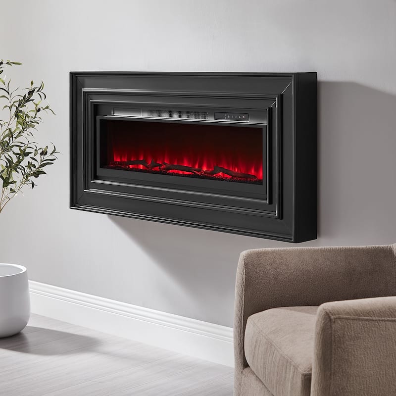 Wall Mounted Electric Fireplace Console, Fully Assembled