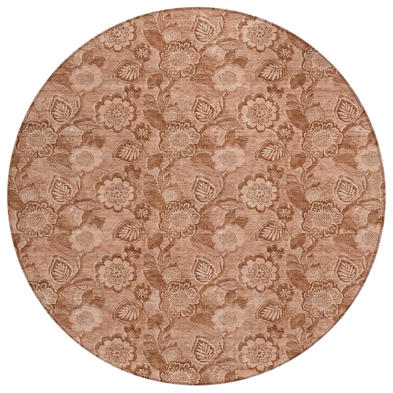 HomeRoots Floral Transitional Rectangle Outdoor Rug