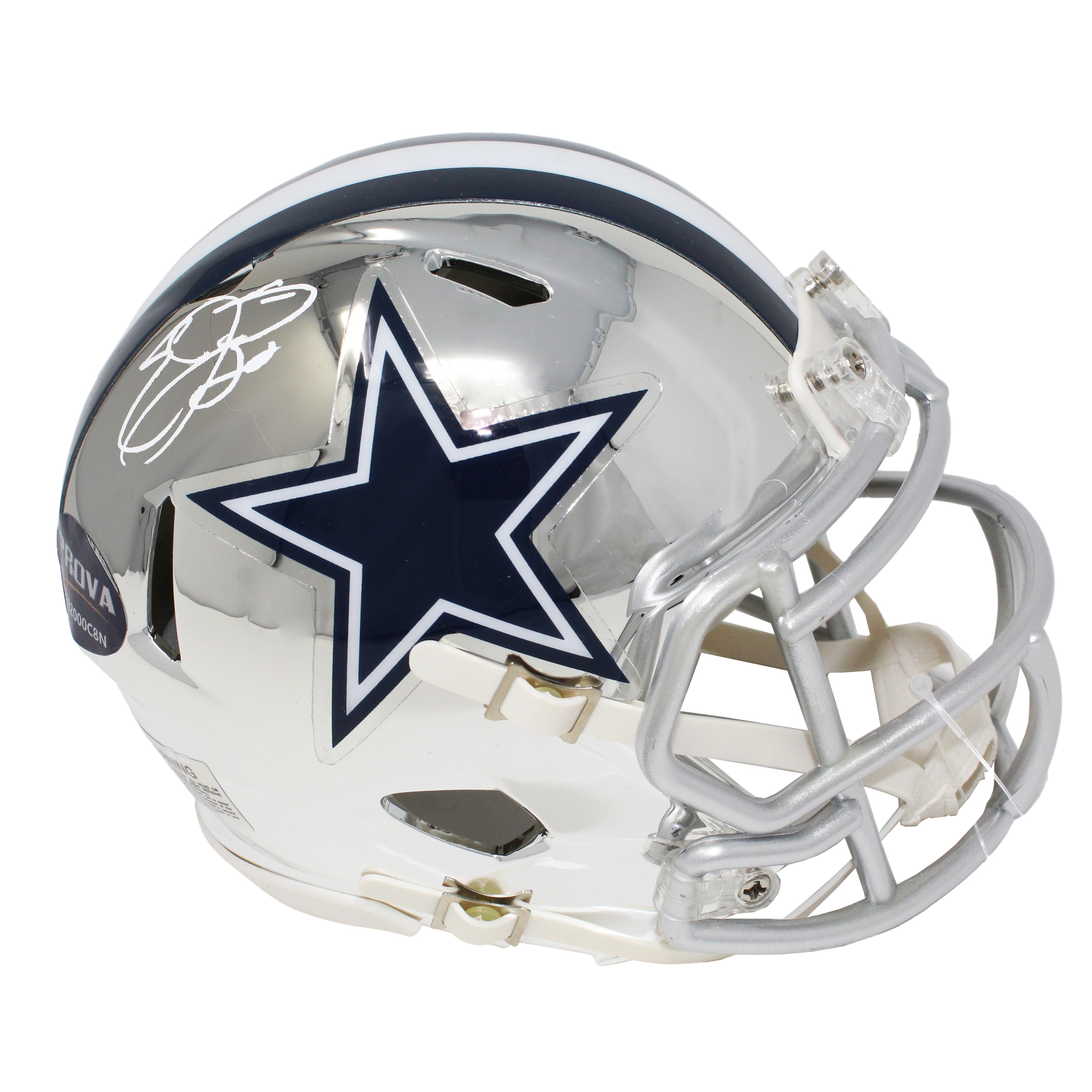 Silver Riddell Dallas Cowboys Mini Speed Helmet