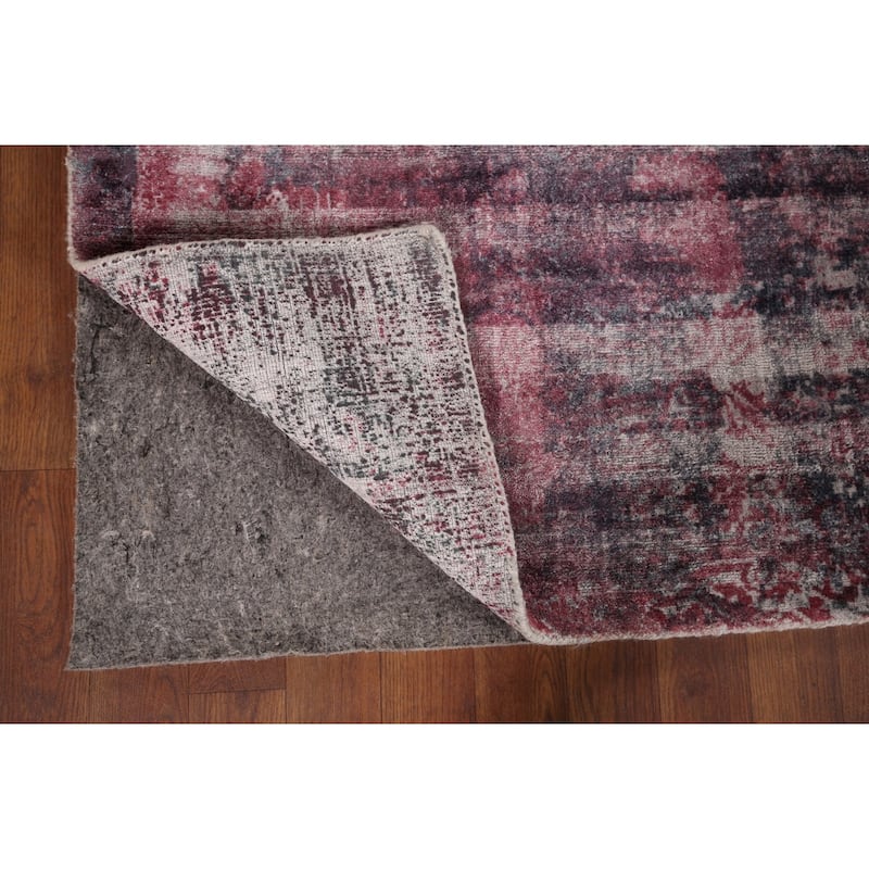 All-Over Modern Abstract Indian Area Rug Handmade Wool Carpet - 7'11"x 9'10"