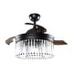preview thumbnail 8 of 9, 42" Modern Retractable 3-Blade Crystal LED Ceiling Fan with Remote