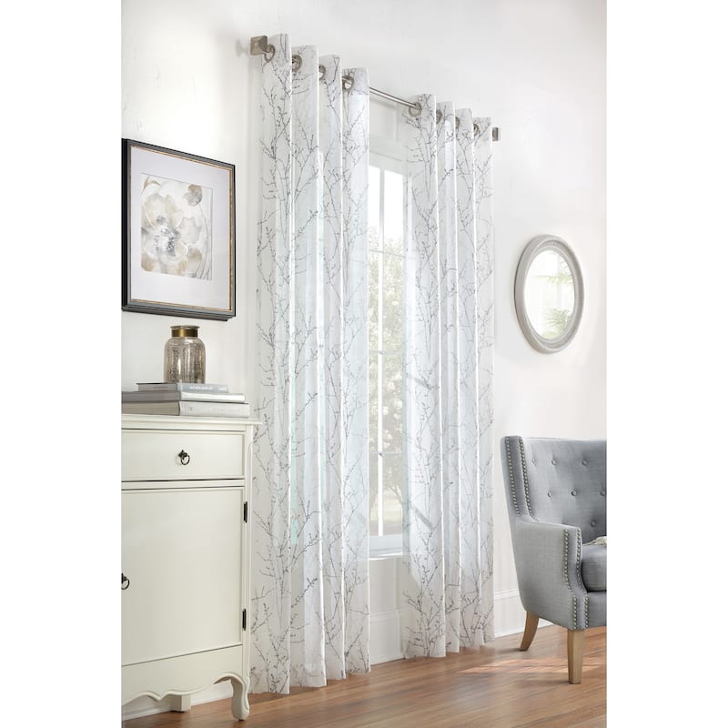 Liberty Printed Faux Linen Grommet Curtain Panel by Habitat