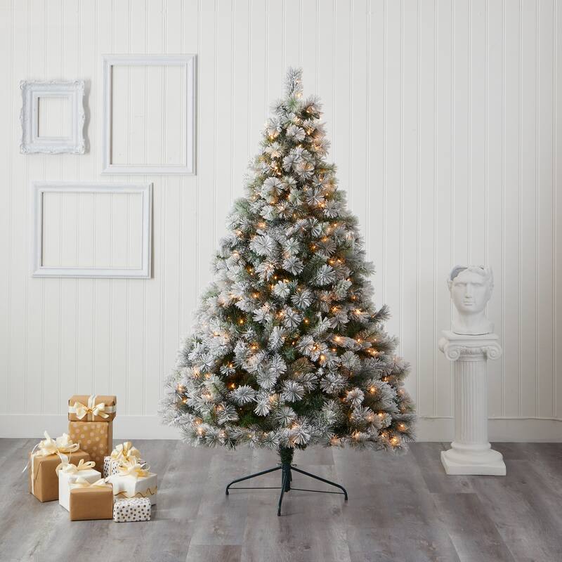 7ft Artificial Christmas Tree with Lights - Holiday Decor, Pine Tree, Festive Holiday Tree, Indoor Christmas Decoration