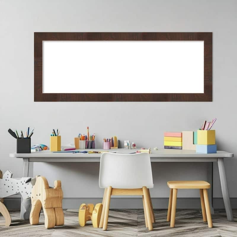 Amanti Art Wildwood Brown Narrow Framed Dry Erase Magnetic Board