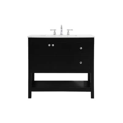 Elegant Lighting VF16436 Theo 36" Free Standing Single Basin Vanity