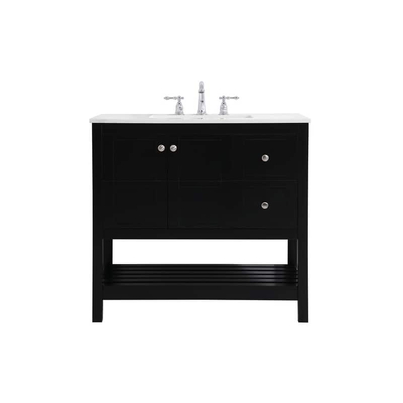 Elegant Lighting VF16436 Theo 36" Free Standing Single Basin Vanity