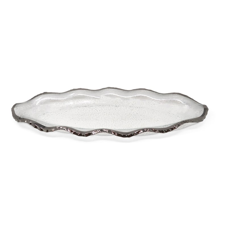 Glass Plate with Scalloped Rim