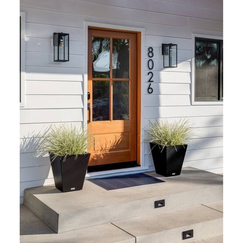 Pure Series Nobleton Planter - 2 Pack - 18"H X 16"W X 16"L - Black