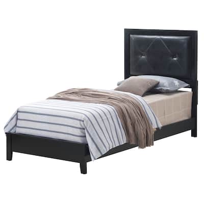 Black Twin Bed with Transitional Style, Durable Frame and Sleek Finish for Guest Rooms, Kids' Rooms or Small Spaces