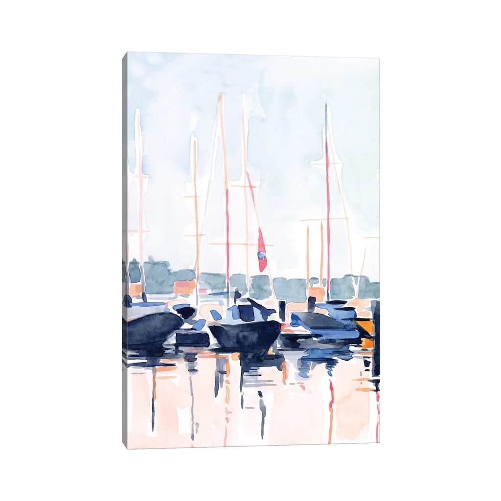 iCanvas "Watercolor Boat Club II" by Emma Scarvey Canvas Print
