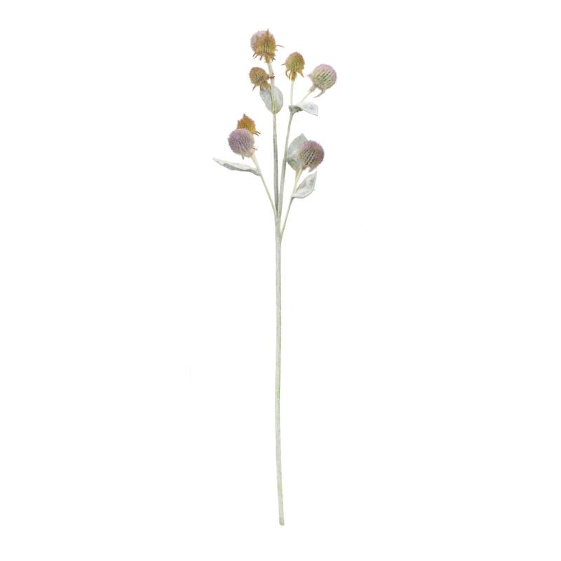 Thistle Foliage Spray (Set of 6) - Purple, Sage Green