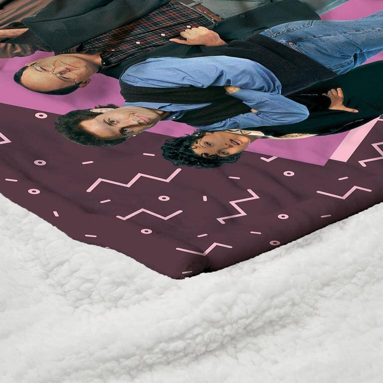Warner Bros Seinfeld The Gang Silk Touch Sherpa Throw Blanket