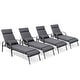 preview thumbnail 25 of 25, Patio Adjustable Chaise Lounge Chair with Cushion and Pillow for Outdoor & Indoor Dark Grey - 4PC