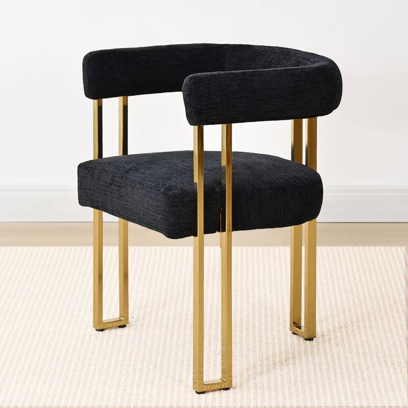 Chenille Upholstered Armchair (Set of 2)