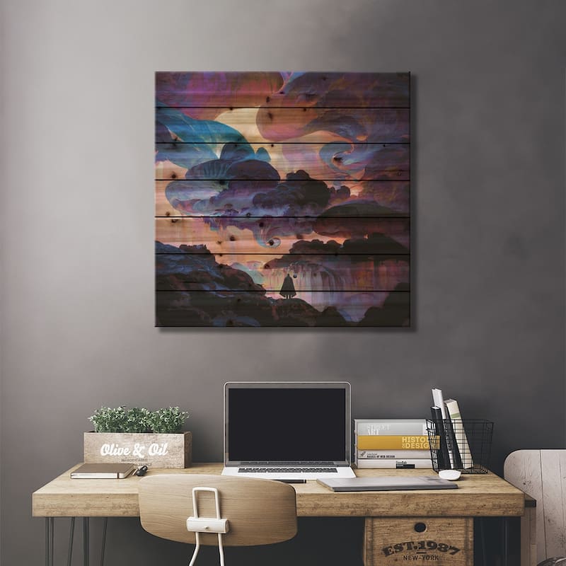 The Crescendo IV Print On Wood by Kenwood Huh - Multi-Color