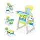 preview thumbnail 7 of 16, Baby High Chair,3 in 1 Highchair, Convertible Toddler Eating Chair for 6 Months to 6 Years, with Adjustable Tray Green