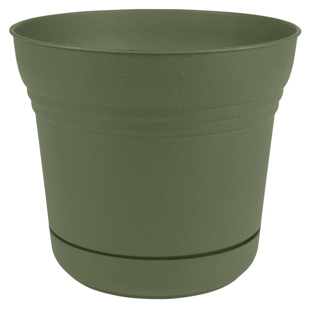 Bloem Saturn Planter w/ Saucer 10" Living Green - 10