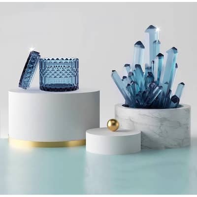 Blue Bathroom Accessory Set