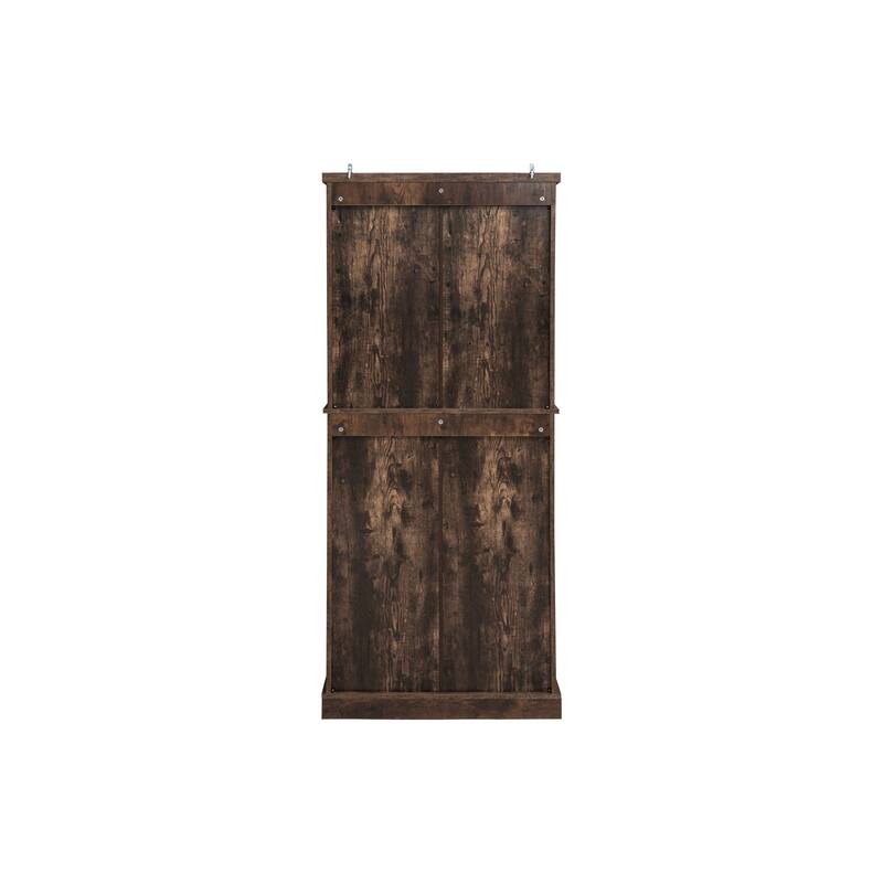Modern 4-Door Storage Cabinet with 1 Drawer and 4 Adjustable Inner Shelves for Living Room