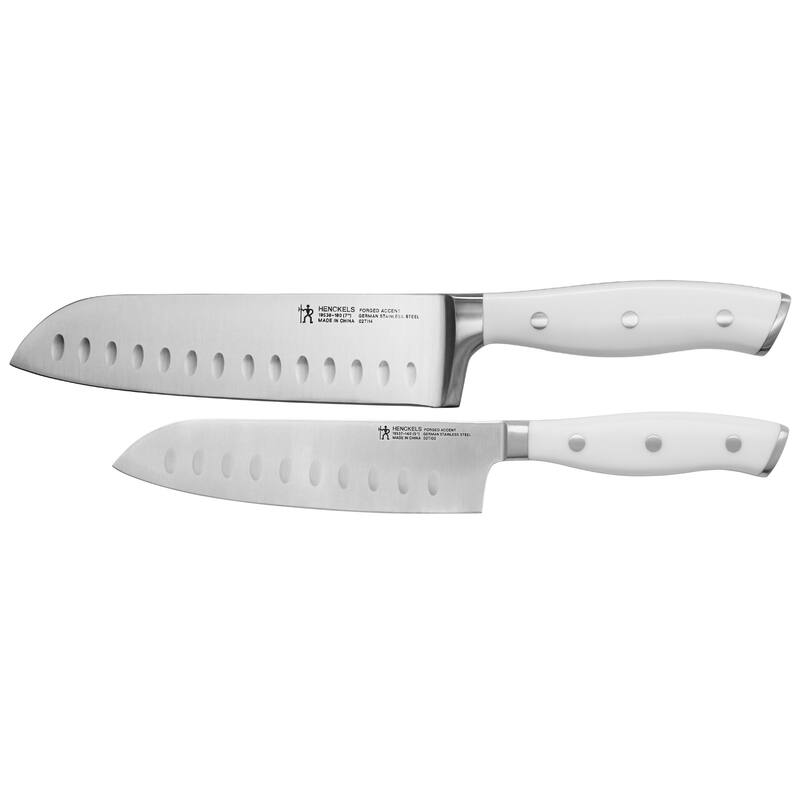 Henckels Forged Accent 2-pc Asian Knife Set - White Handle - Stainless Steel - 2 Piece - 2-pc