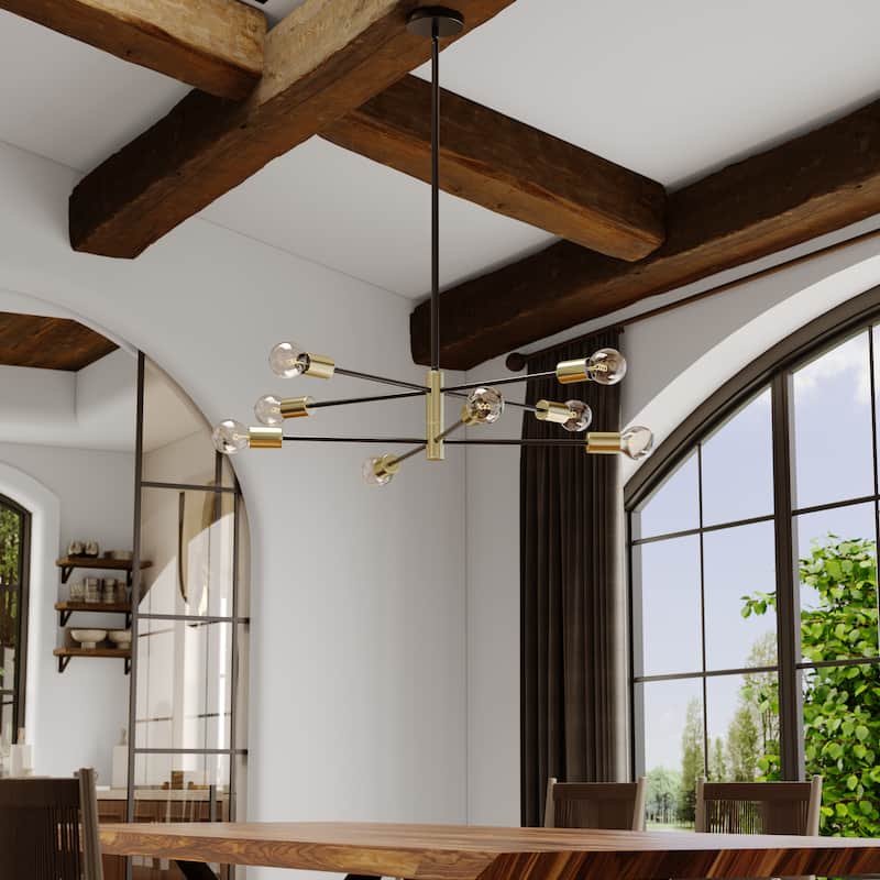 8 - Light Modern Linear Sputnik Chandelier for Dining Room