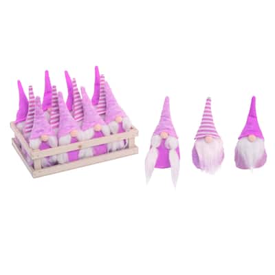 Transpac Polyester 9.84 in. Multicolored Valentines Plush Gnomes In Box Set of 12