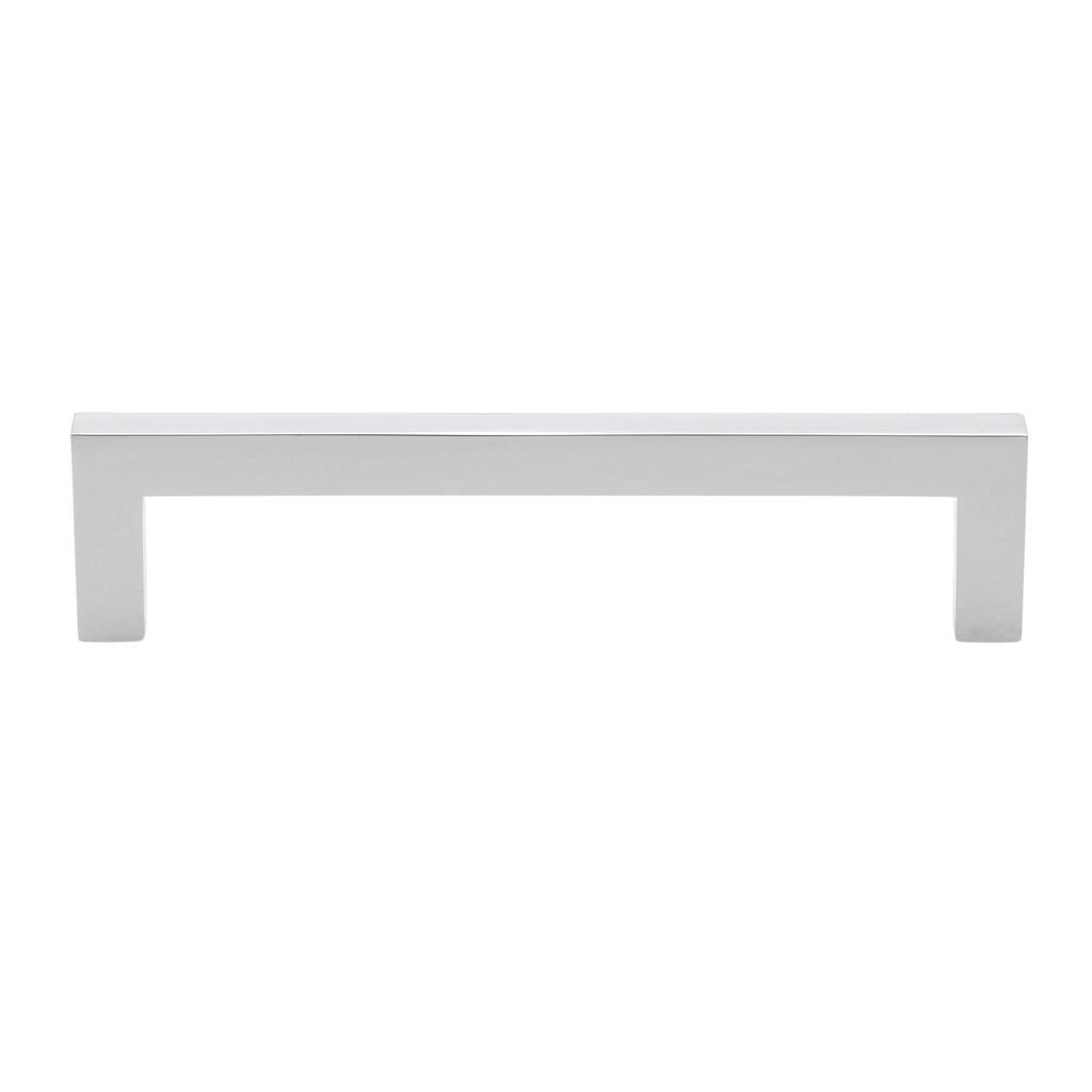 GlideRite 5-Pack 5 in. Center Polished Chrome Solid Square Bar Pulls - Polished Chrome