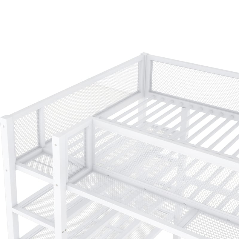 Full Loft Bed with Four Shelves