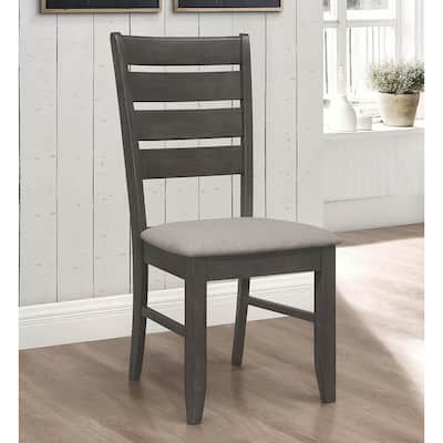 Wooden Padded Seat Side Chairs,Dining Chair (Set of 2)