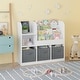 preview thumbnail 10 of 18, Kids Bookcase and Bookshelf with 3 Collapsible Fabric Drawers