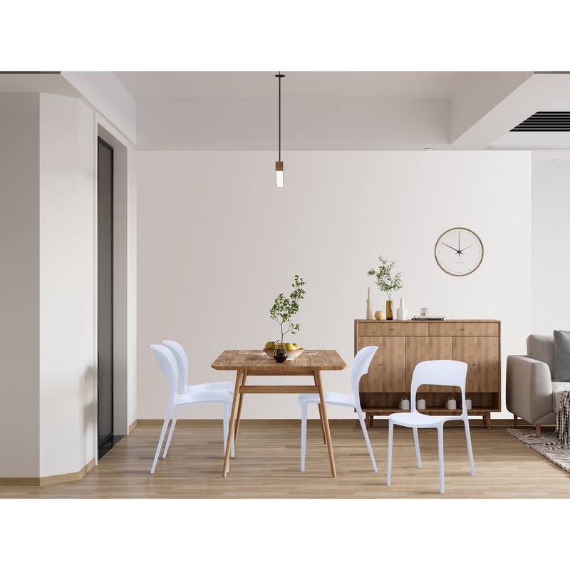 Porthos Home Brody Stackable Plastic Dining Chairs (Set of 2)