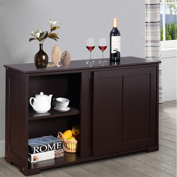 Shop Costway Kitchen Storage Cabinet Sideboard Buffet Cupboard