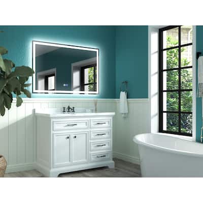 ExBrite Anti-fog LED Frameless Bathroom Mirror
