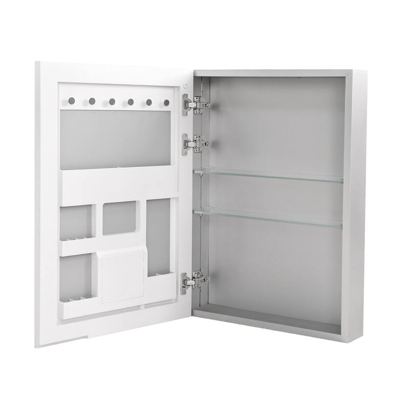 Bathroom Mirror Medicine Cabinet Recessed or Surface Mount with Adjustable Shelves - 20x5x28 inch