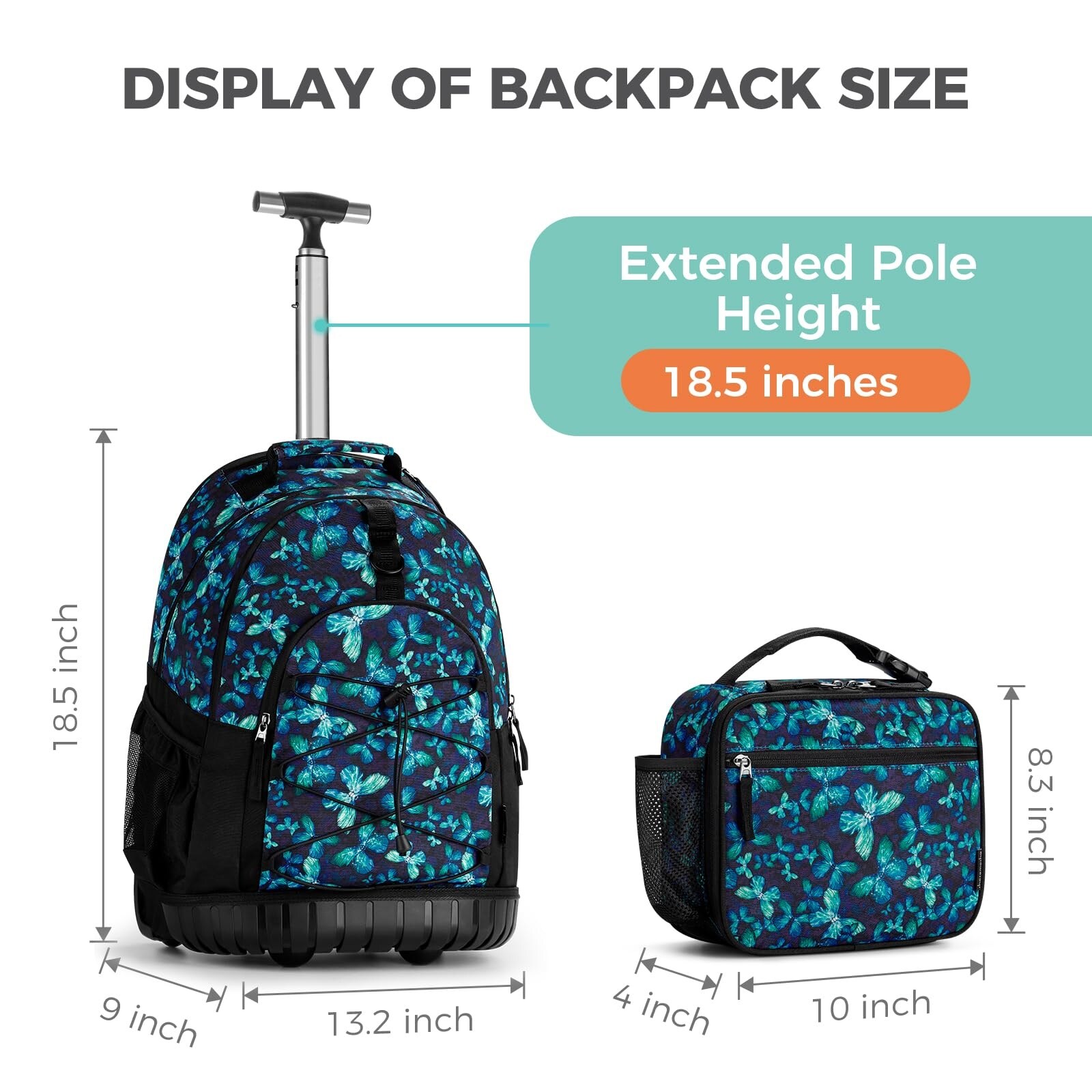 Kids Rolling Backpack for Girls Teen, 18 Inch Travel Roller Backpack with Wheels School Bookbag, Daisy Black - Bed Bath & Beyond - 42714432 Kids Rolling Backpack for Girls Teen, 18 Inch Travel Roller Backpack with Wheels School Bookbag, Daisy Black - Bed Bath & Beyond - 42714432