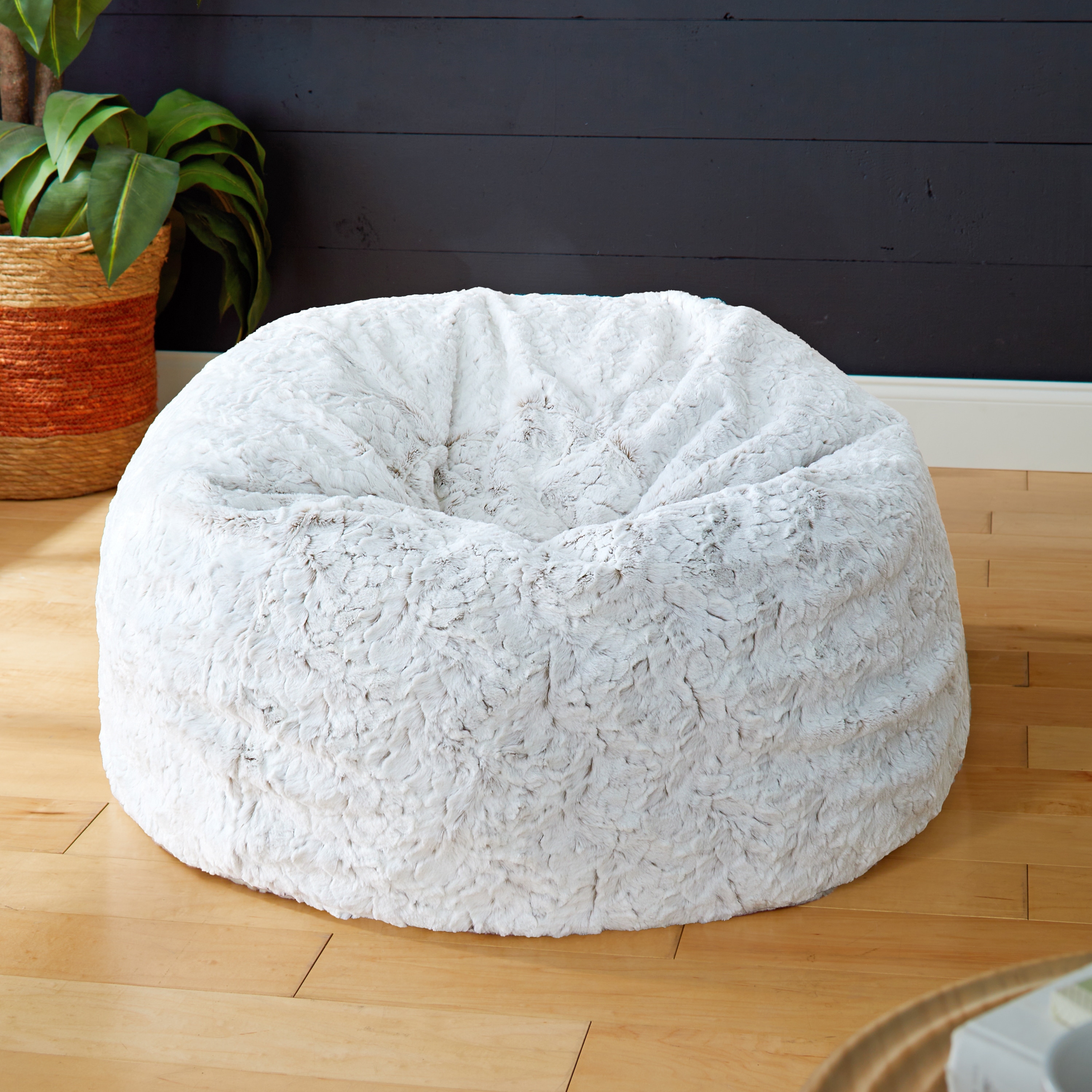 Sorra Home Indoor Faux Fur Bean Bag