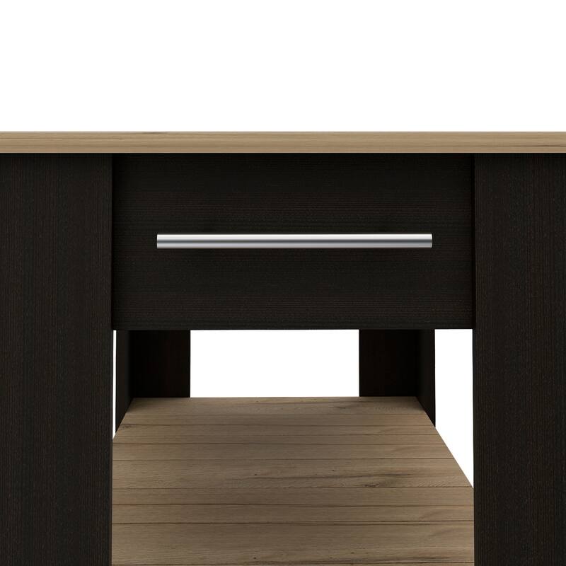 FM Furniture Brooklyn 40 Kitchen Island, Two Shelves, One Drawer