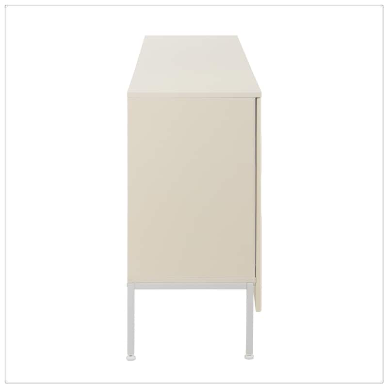 Elegant Sideboard Featuring Curved Bottom Doors with Arched Groove Design