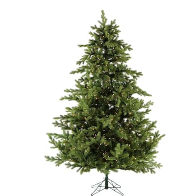 Fraser Hill Farm 6.5-Ft. Foxtail Pine Christmas Tree with Warm White LED Lights