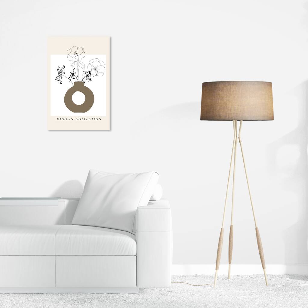 Wynwood Studio Canvas Floral and Botanical Modern Floral Collection White and Modern & Contemporary Wall Art Canvas Print